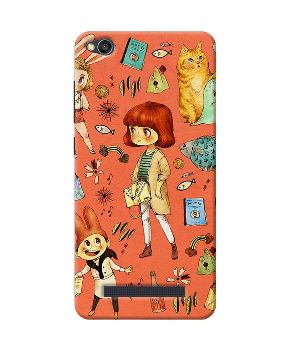 Canvas Little Girl Print Redmi 4a Back Cover