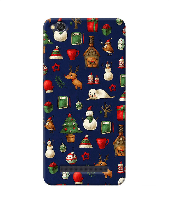 Canvas Christmas Print Redmi 4a Back Cover