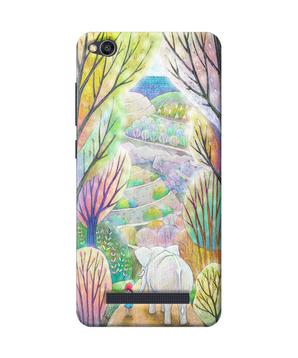 Natual Elephant Girl Redmi 4a Back Cover