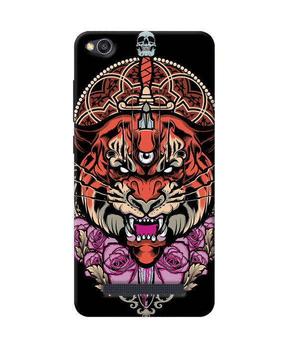 Abstract Tiger Redmi 4a Back Cover