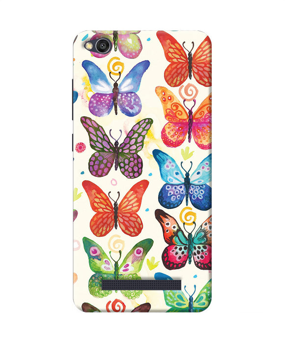 Abstract Butterfly Print Redmi 4a Back Cover