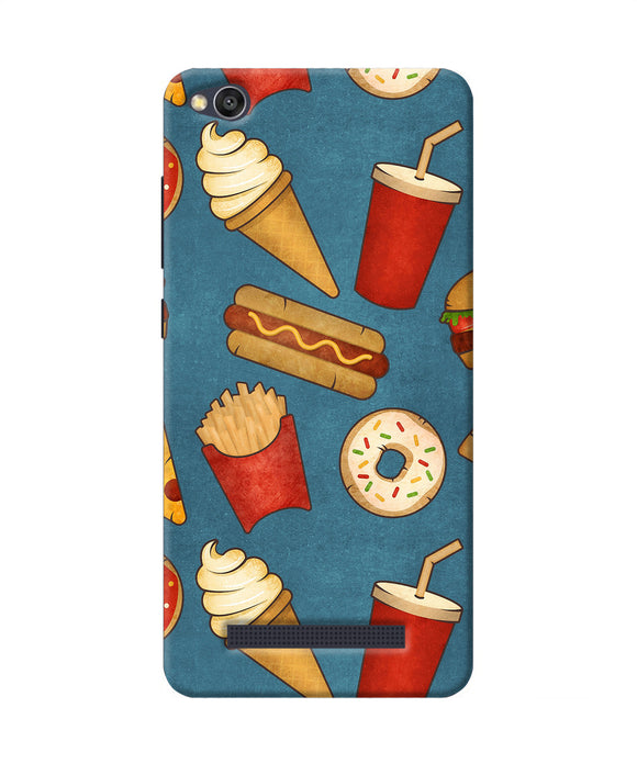 Abstract Food Print Redmi 4a Back Cover