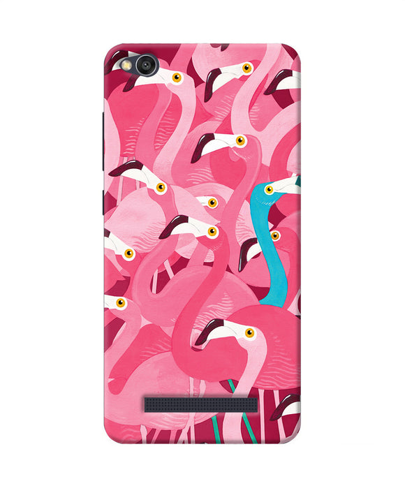 Abstract Sheer Bird Pink Print Redmi 4a Back Cover