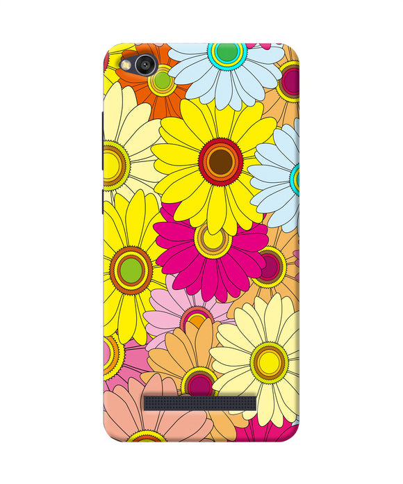 Abstract Colorful Flowers Redmi 4a Back Cover