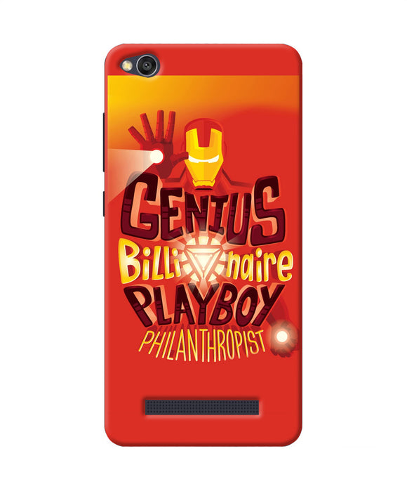 Ironman Quote Redmi 4a Back Cover