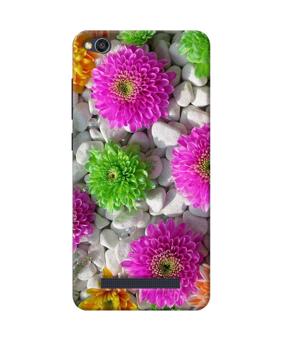 Natural Flower Stones Redmi 4a Back Cover