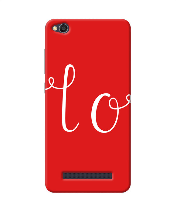 Love One Redmi 4a Back Cover