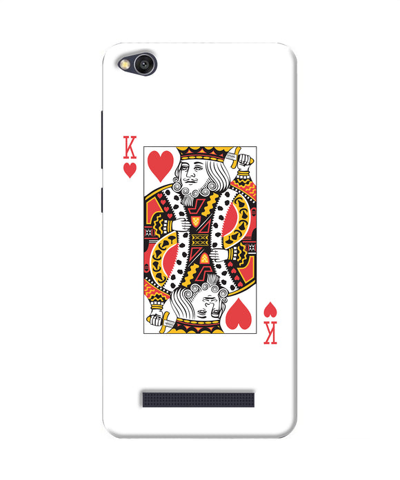 Heart King Card Redmi 4a Back Cover