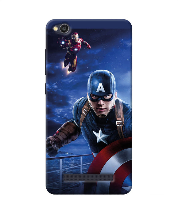 Captain With Ironman Redmi 4a Back Cover