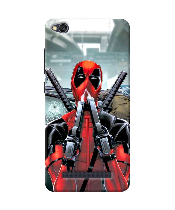 Deadpool With Gun Redmi 4a Back Cover