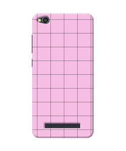 Pink Square Print Redmi 4a Back Cover