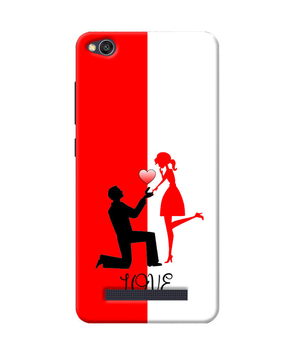 Love Propose Red And White Redmi 4a Back Cover