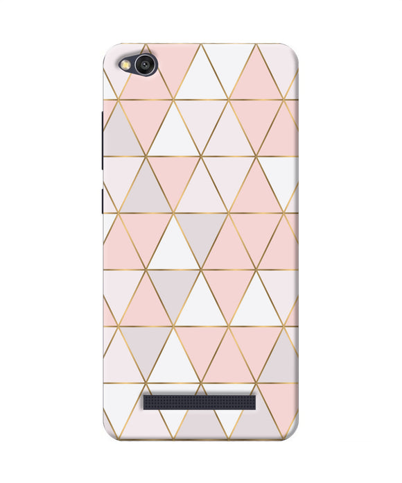 Abstract Pink Triangle Pattern Redmi 4a Back Cover