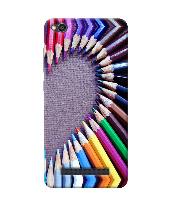 Color Pencil Half Heart Redmi 4a Back Cover