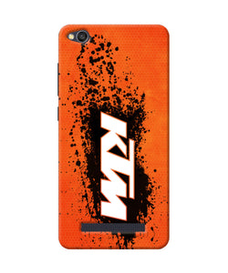 Ktm Black Spray Redmi 4a Back Cover