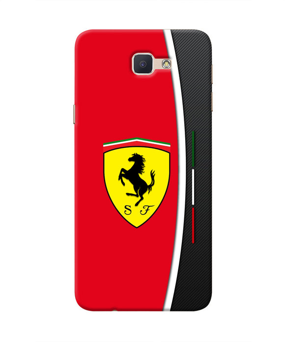 Ferrari Abstract Maroon Samsung J7 Prime Real 4D Back Cover