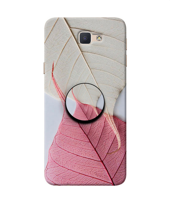 White Pink Leaf Samsung J7 Prime Pop Case
