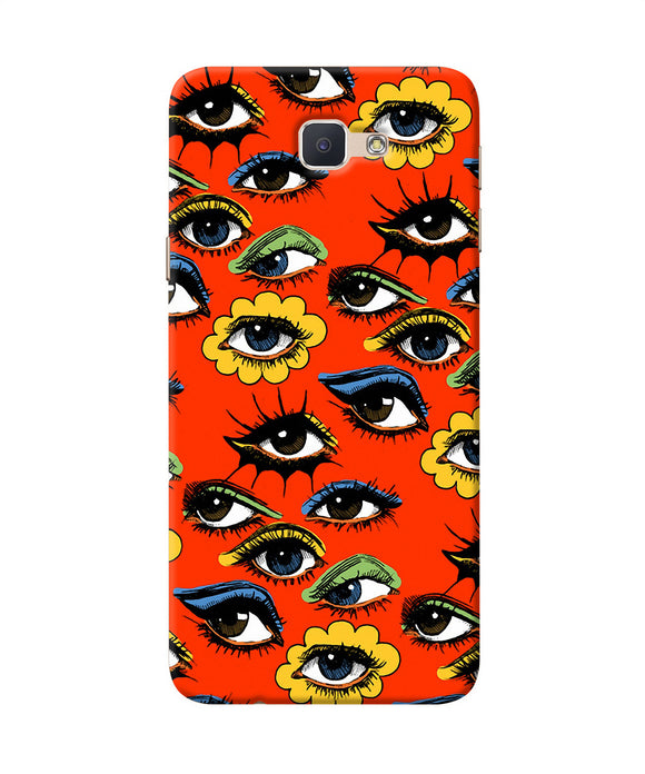 Abstract Eyes Pattern Samsung J7 Prime Back Cover