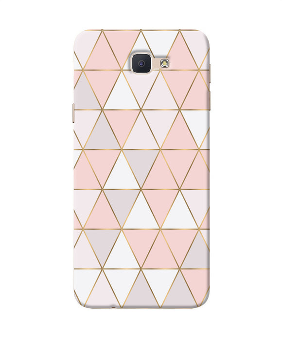 Abstract Pink Triangle Pattern Samsung J7 Prime Back Cover
