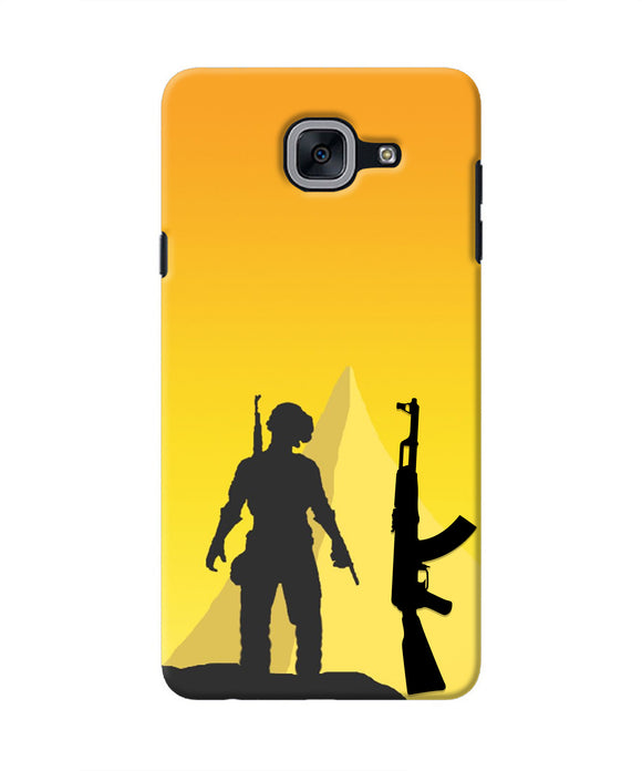 PUBG Silhouette Samsung J7 Max Real 4D Back Cover