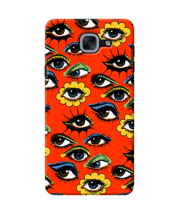 Abstract Eyes Pattern Samsung J7 Max Back Cover