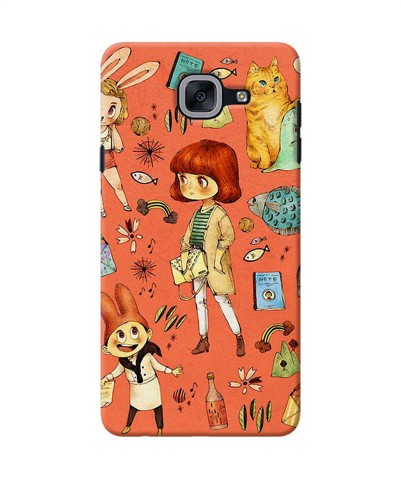 Canvas Little Girl Print Samsung J7 Max Back Cover
