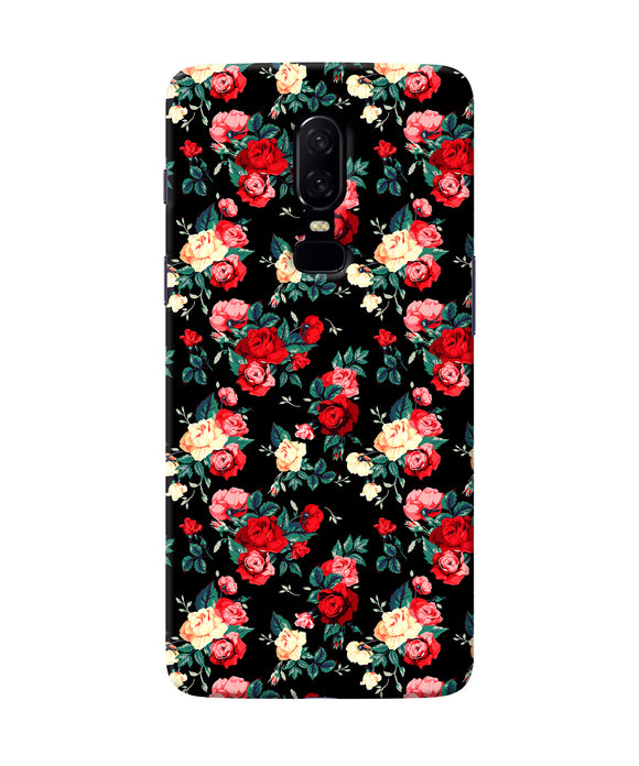 Rose Pattern Oneplus 6 Back Cover