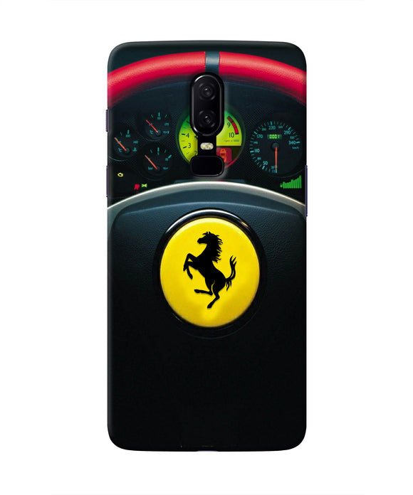 Ferrari Steeriing Wheel Oneplus 6 Real 4D Back Cover
