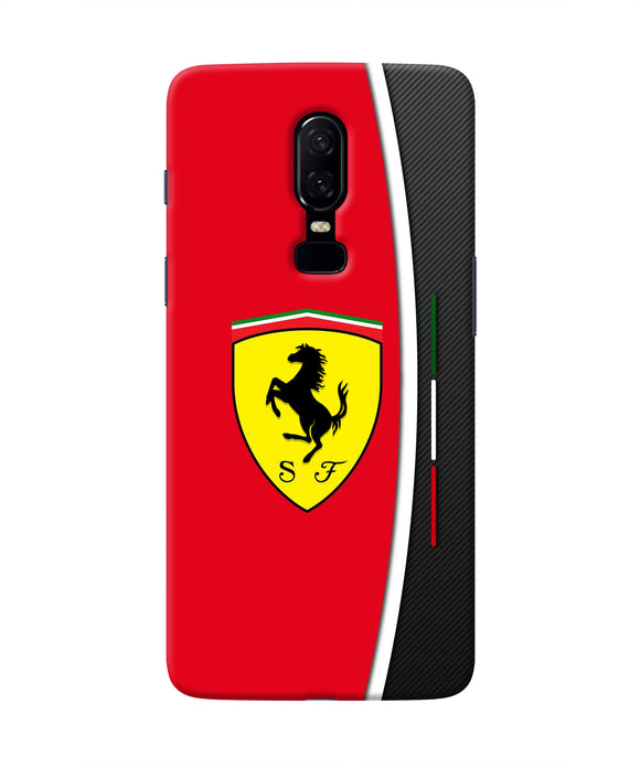 Ferrari Abstract Maroon Oneplus 6 Real 4D Back Cover