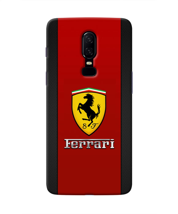 Ferrari Abstract Red Oneplus 6 Real 4D Back Cover
