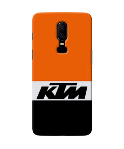 KTM Colorblock Oneplus 6 Real 4D Back Cover