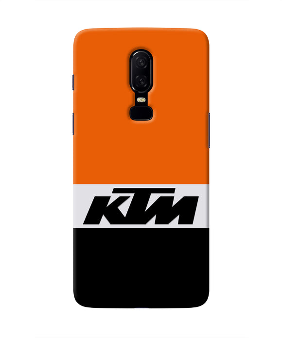 KTM Colorblock Oneplus 6 Real 4D Back Cover