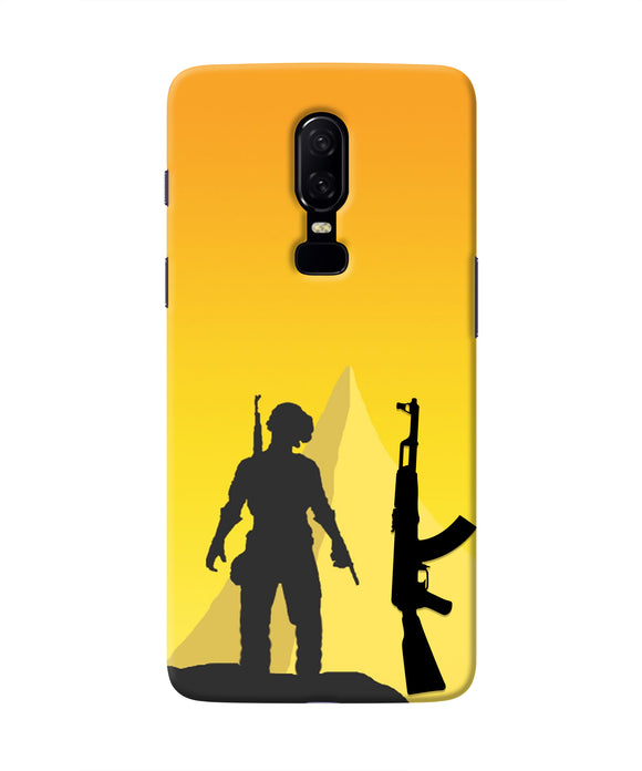 PUBG Silhouette Oneplus 6 Real 4D Back Cover