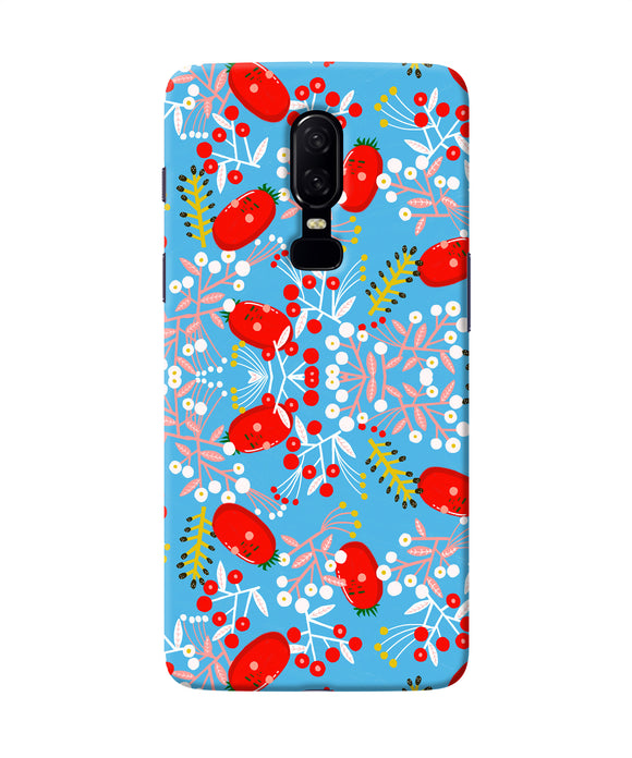 Small Red Animation Pattern Oneplus 6 Back Cover