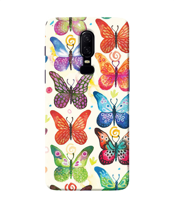 Abstract Butterfly Print Oneplus 6 Back Cover