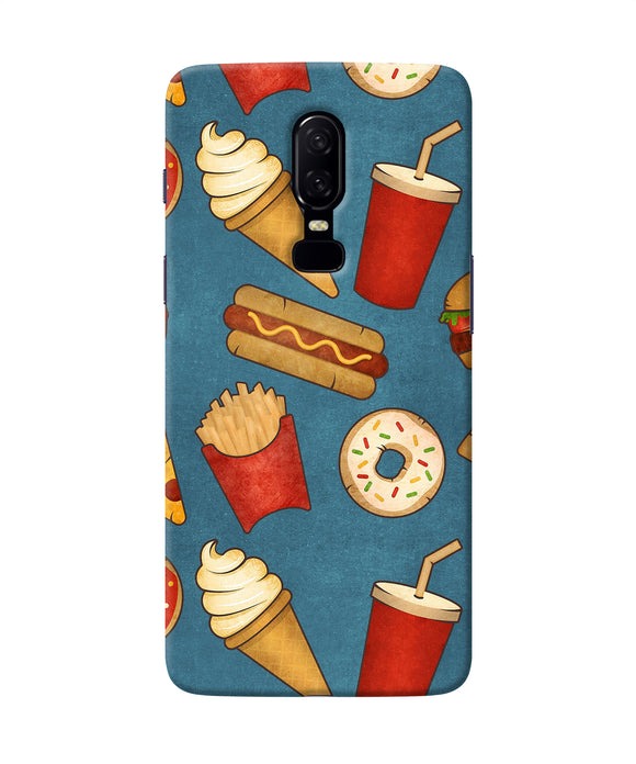 Abstract Food Print Oneplus 6 Back Cover