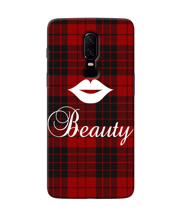Beauty Red Square Oneplus 6 Back Cover