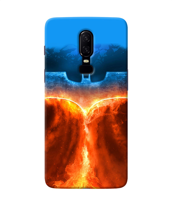 Burning Batman Logo Oneplus 6 Back Cover