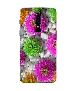 Natural Flower Stones Oneplus 6 Back Cover