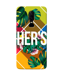 His Her Two Oneplus 6 Back Cover