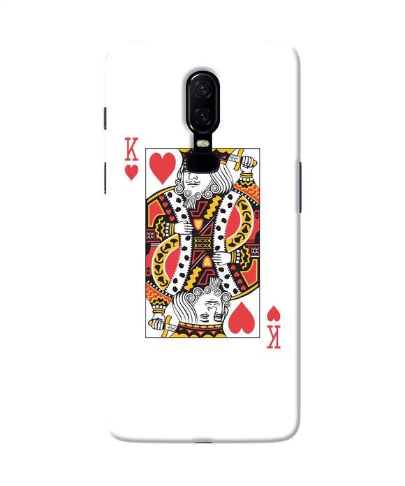 Heart King Card Oneplus 6 Back Cover
