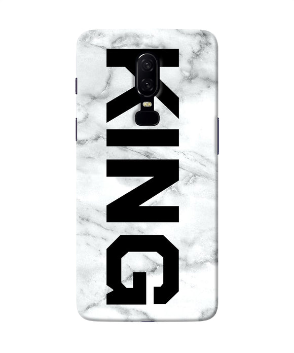 King Marble Text Oneplus 6 Back Cover