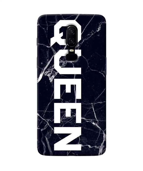 Queen Marble Text Oneplus 6 Back Cover