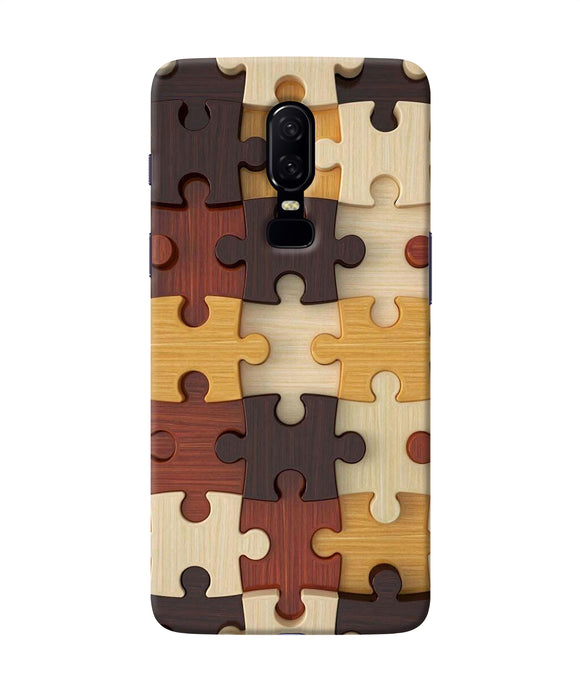 Wooden Puzzle Oneplus 6 Back Cover