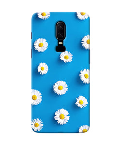 White Flowers Oneplus 6 Back Cover