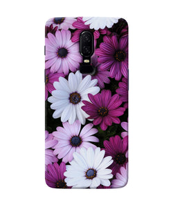 White Violet Flowers Oneplus 6 Back Cover