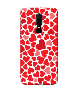 Red Heart Canvas Print Oneplus 6 Back Cover