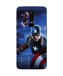 Captain With Ironman Oneplus 6 Back Cover