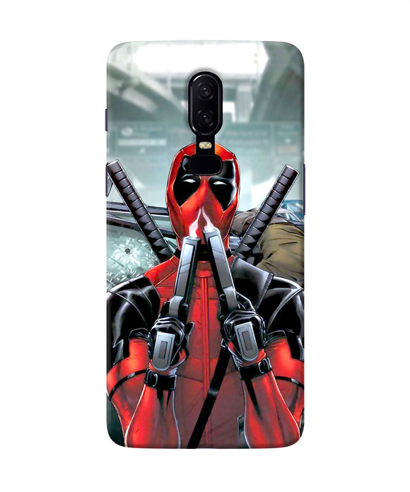 Deadpool With Gun Oneplus 6 Back Cover