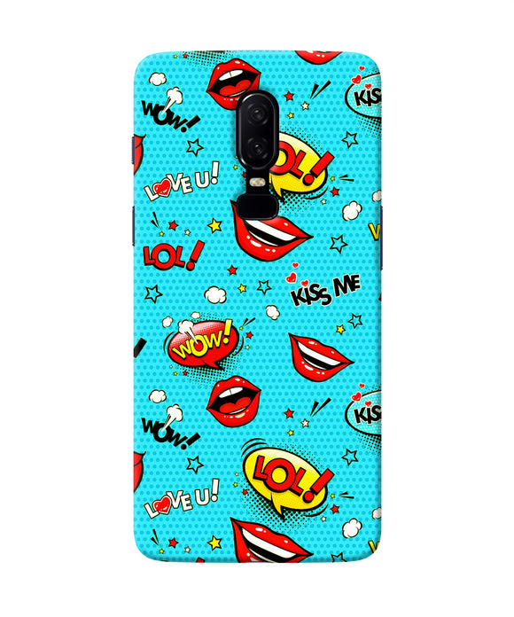 Lol Lips Print Oneplus 6 Back Cover